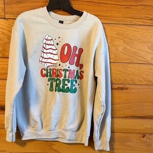 Festive Christmas Tree Sweater - White